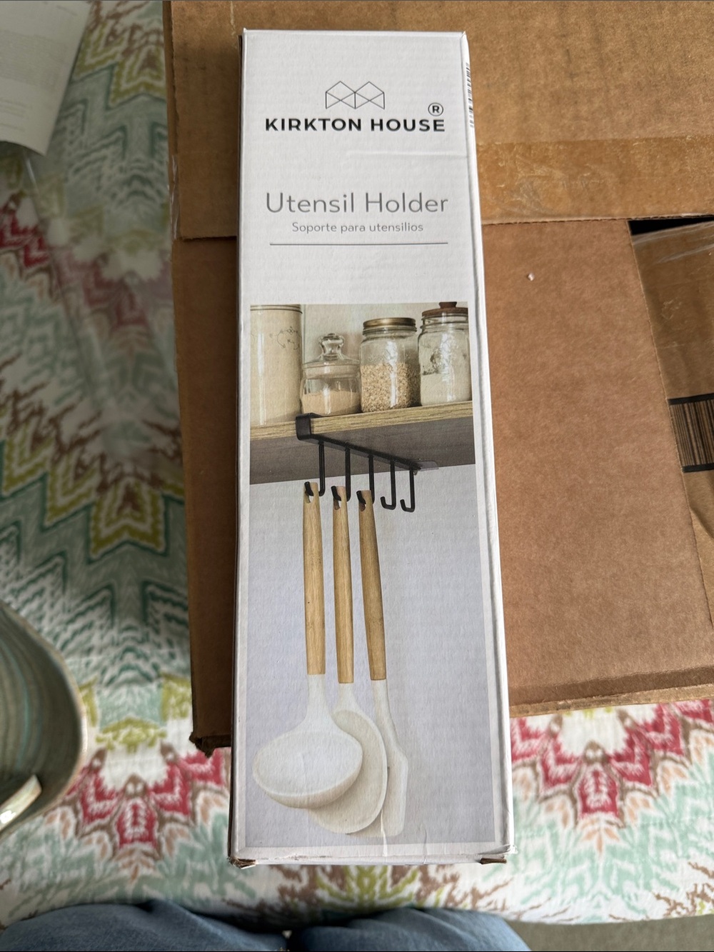 Kirkton House Black Under-Shelf Utensil Holder